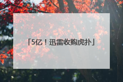 5亿！迅雷收购虎扑